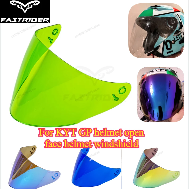 

Motorcycle Helmet Glass For KYT GP Open Face Helmet 10 Color Revo Windshield Faceshield KYT Accessories