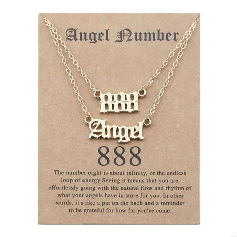 Angel Number Necklace 111 222 333 444  666 777  Numerology Necklace  for Girls Boys Gift  Pendant  Clavicle  Jewelry 964A view 3