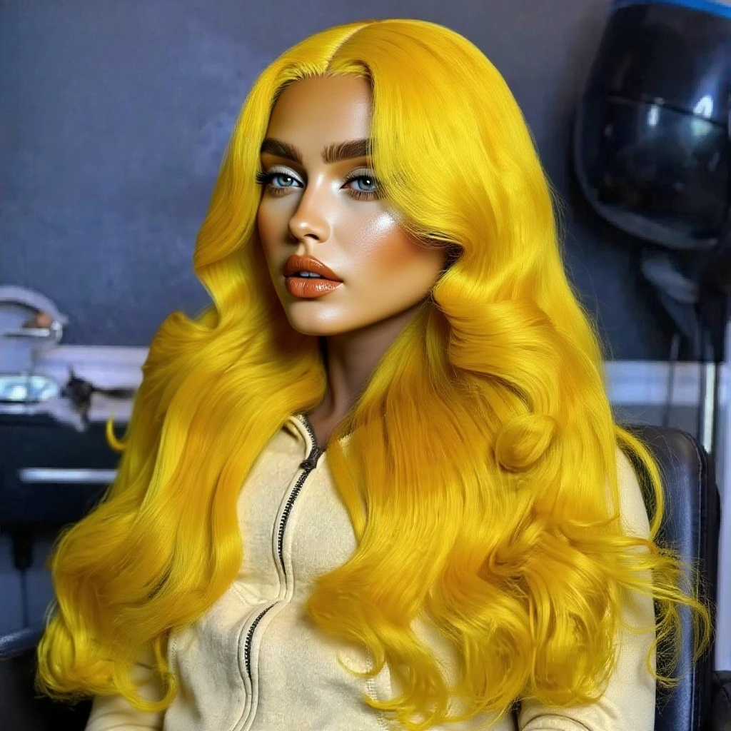 

Светлый парик из натуральных волос, плотность 200%, с эффектом Body Wave, на кружевной основе, 13x4 HD, желтый, с эффектом Body Wave