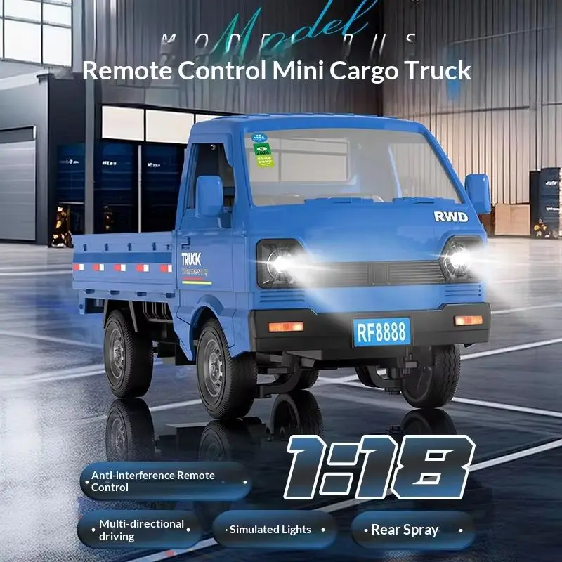 【In Stock】Hot Kf31 Micro Card Remote Control Car 1:18 Half Scale Small Card Liuzhou Cargo  Truck Remote Control Car Toy Model