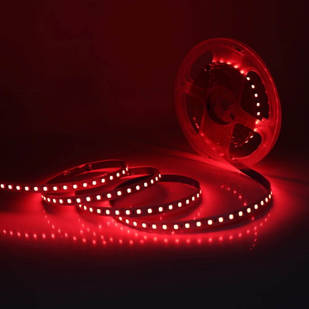 12V 24V 5m 10m 20m 50m 100m LED Strip Light 2835 120 LEDs Flexible Tape Bright 8mm PCB 13 Colors Home Decoration Not Waterproof