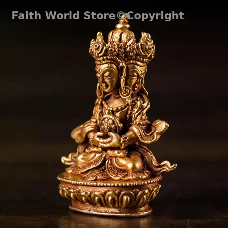 

Buddhism Item Travel Pocket Small Buddha Statue Tibet temple Vairocana Mahavairocana protective talisman Bless safety good luck