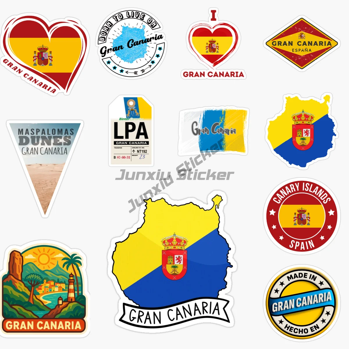 

Гран Канарские острова, Испания, автомобильная наклейка, окно, стена, комната, дверь, грузовик, виниловое стекло, шлем, гоночная ПВХ наклейка, настраиваемая