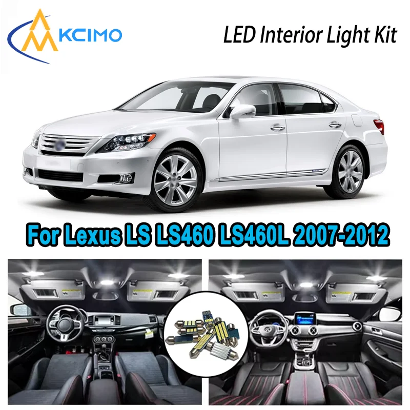 

Для Lexus LS LS460 LS460L LS600h 2007-2012 Яркий светодиодный комплект внутреннего купольного освещения багажника премиум-класса Автомобильные светодиодные лампы Canbus без ошибок
