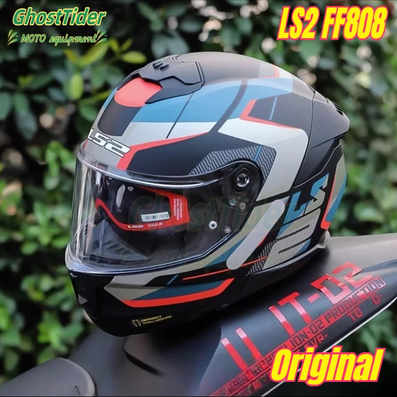 

LS2 FF808 Motorcycle Dual Lens Full Helmet Moto Helmet Men and Women Knights Four Seasons Universal Small Tail Wing