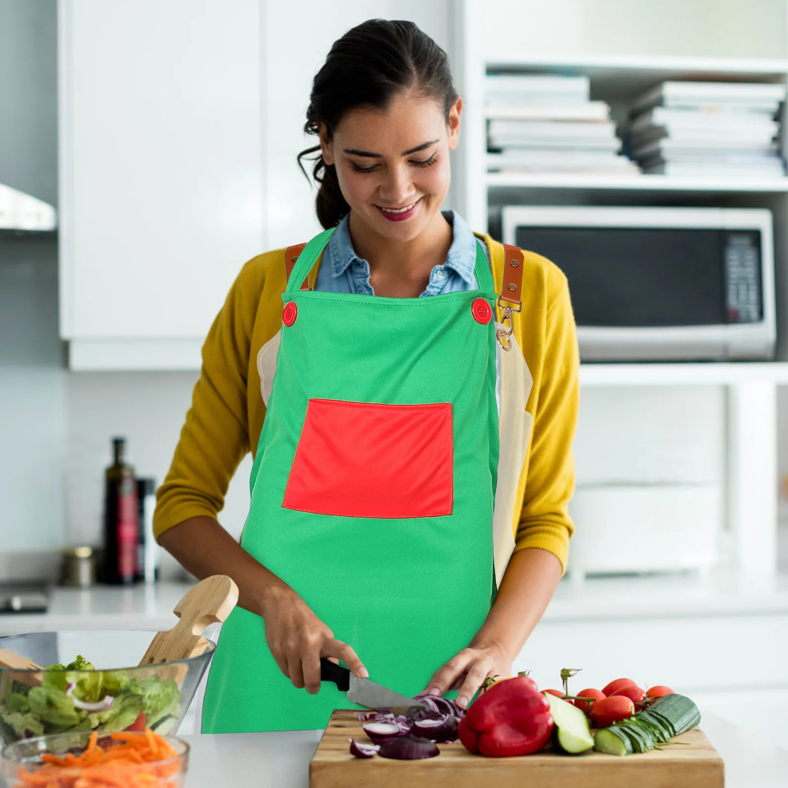 

Christmas Apron Hat Set Festive Kitchen Baking Cooking Dinner Restaurant Workwear Party Decoration Decorative Apron For