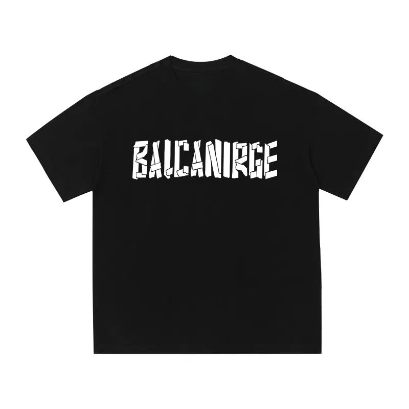 

A Short-sleeved Y2K Pure Cotton Loose Top with Letter Prints for Men and Women, A Trendy Brand From Europe and America