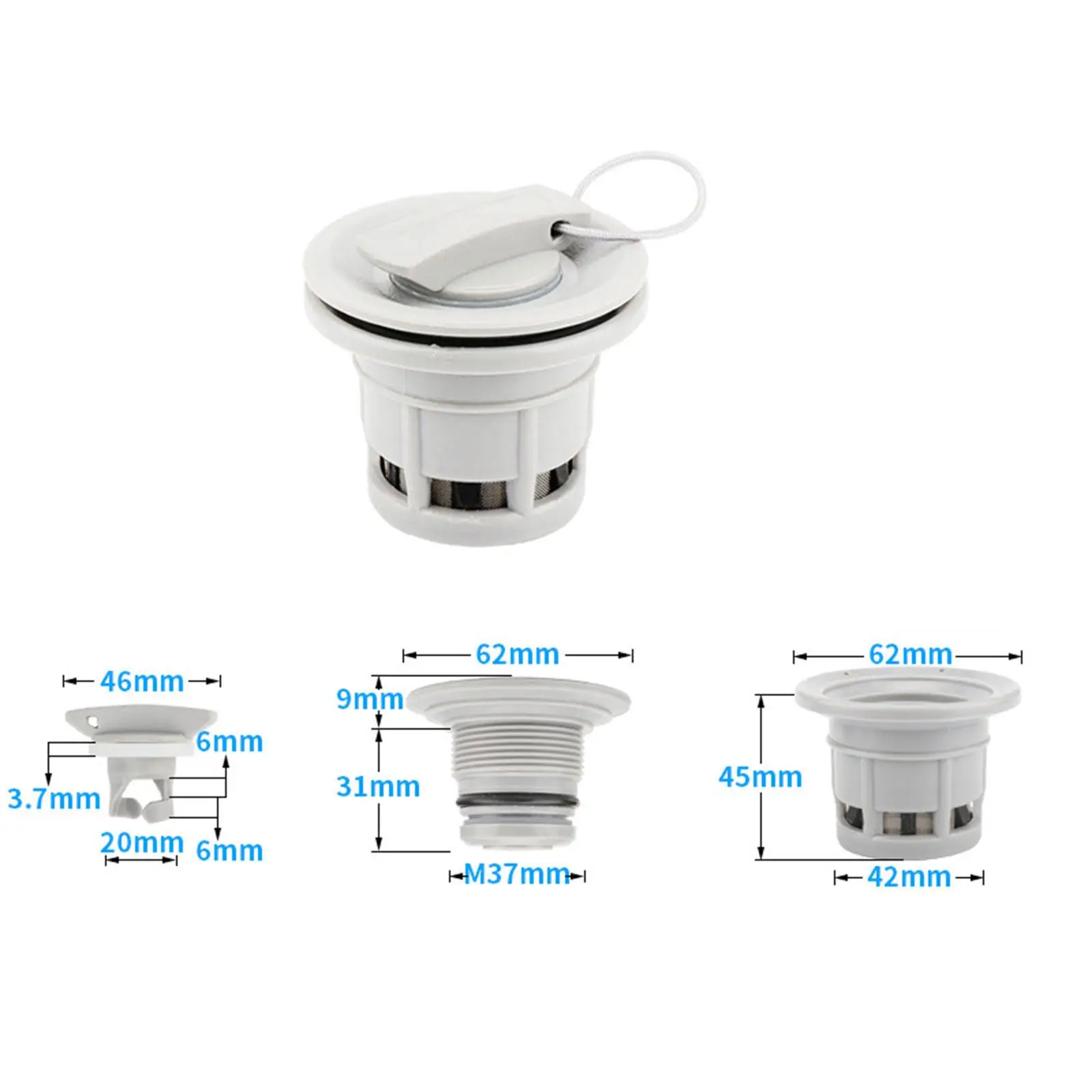 محكم PP قارب قابل للنفخ غطاء صمام دائم استبدال قابس الهواء لأجزاء قوارب الكاياك طوف زورق القوارب #6