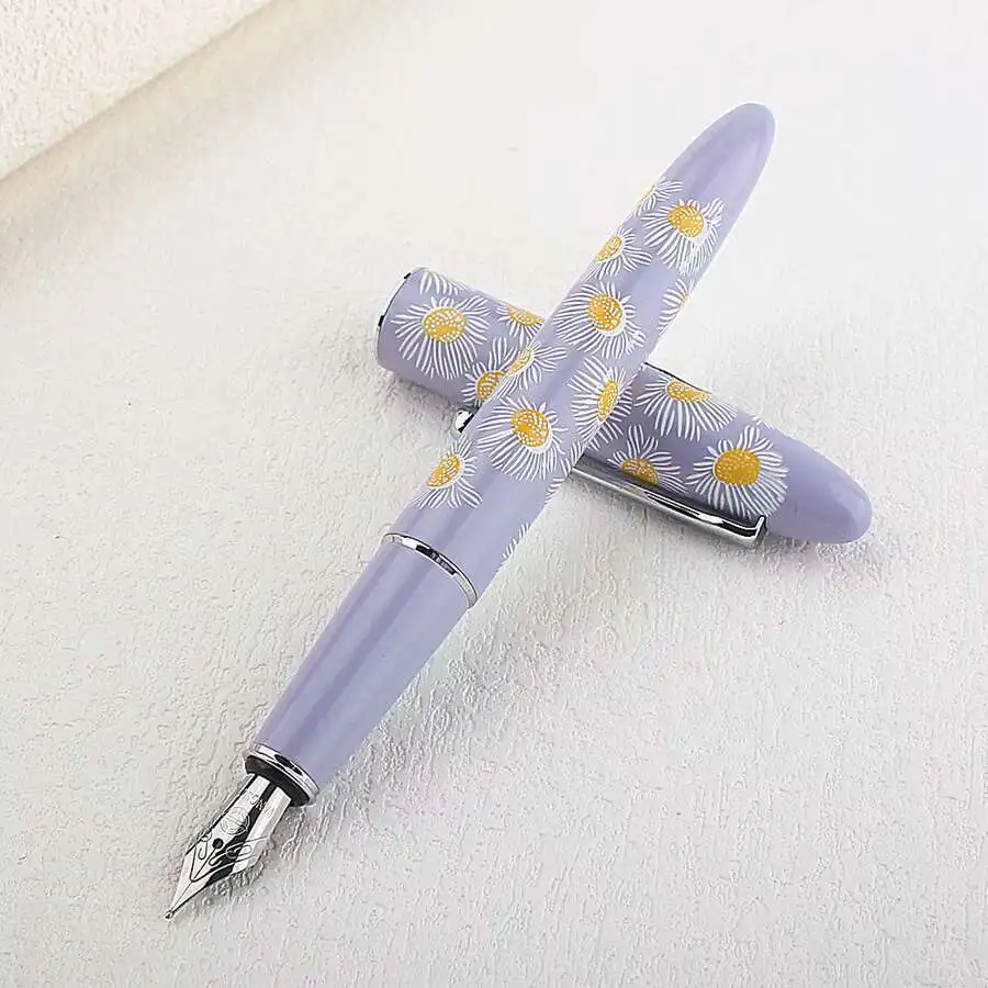 

Business Office Calligraphy Metal Fountain Pen Hard Nib Sunflower Fountain Pen Student Correct Posture Pen