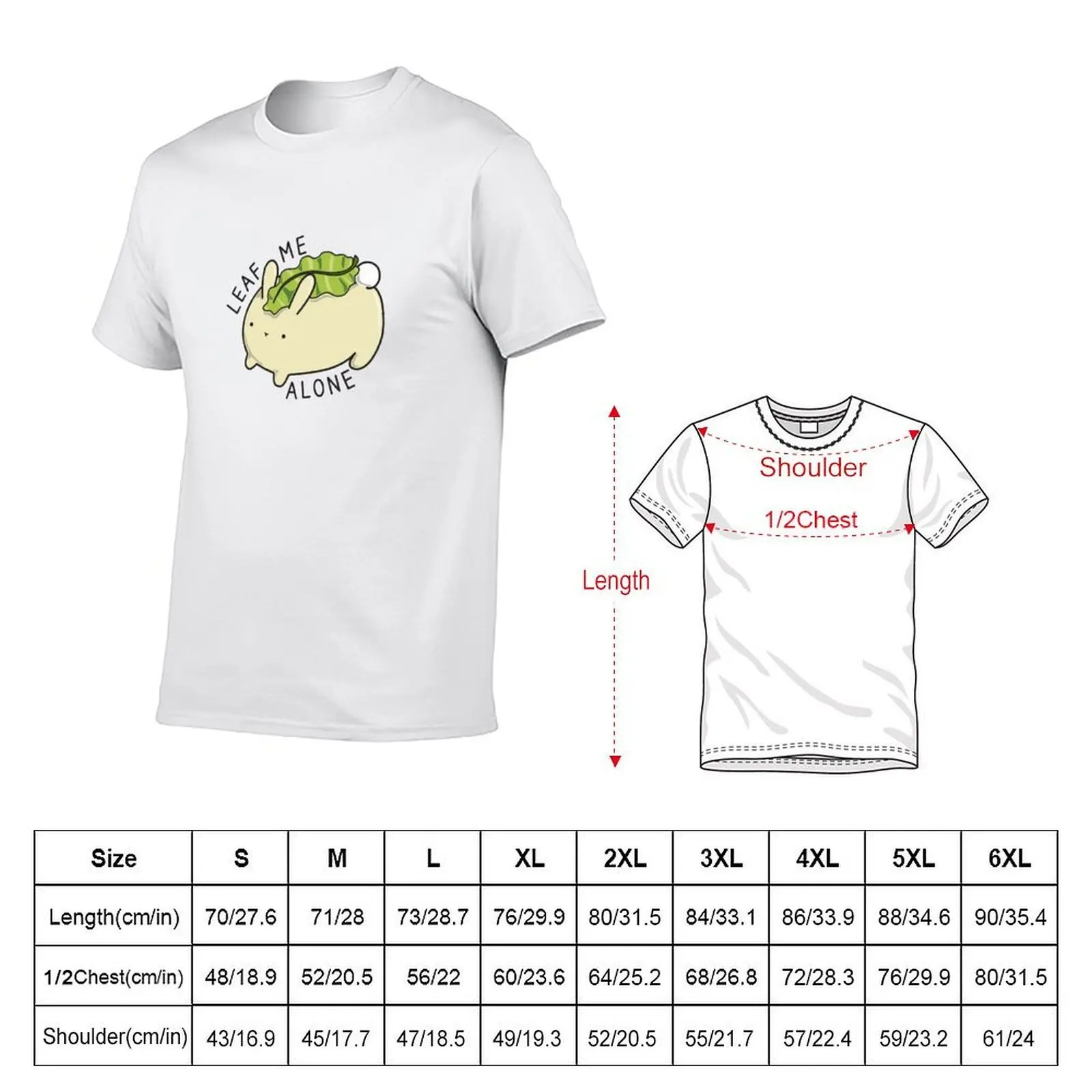 Leaf Me Alone Bunny T-Shirt t shirts for man cotton soft man graphic t shirt T-Shirt