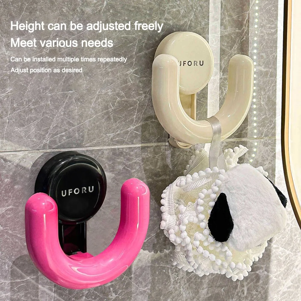 Strong Suction Power Retro Ripple Suction Cup Durable Reusable Suction Cup Hook Solid Color Transparent Color Shower Suction Cup