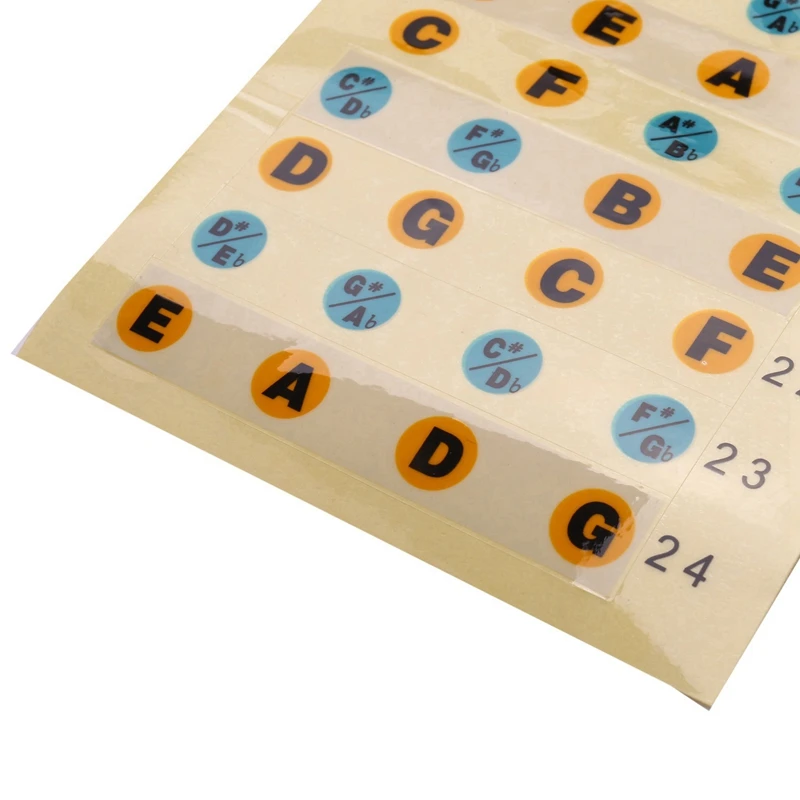 3X наклейки для нот на гитарном грифе, наклейка с изображением ладов на грифе для начинающих, обучающая практика (бага-многоцветная)