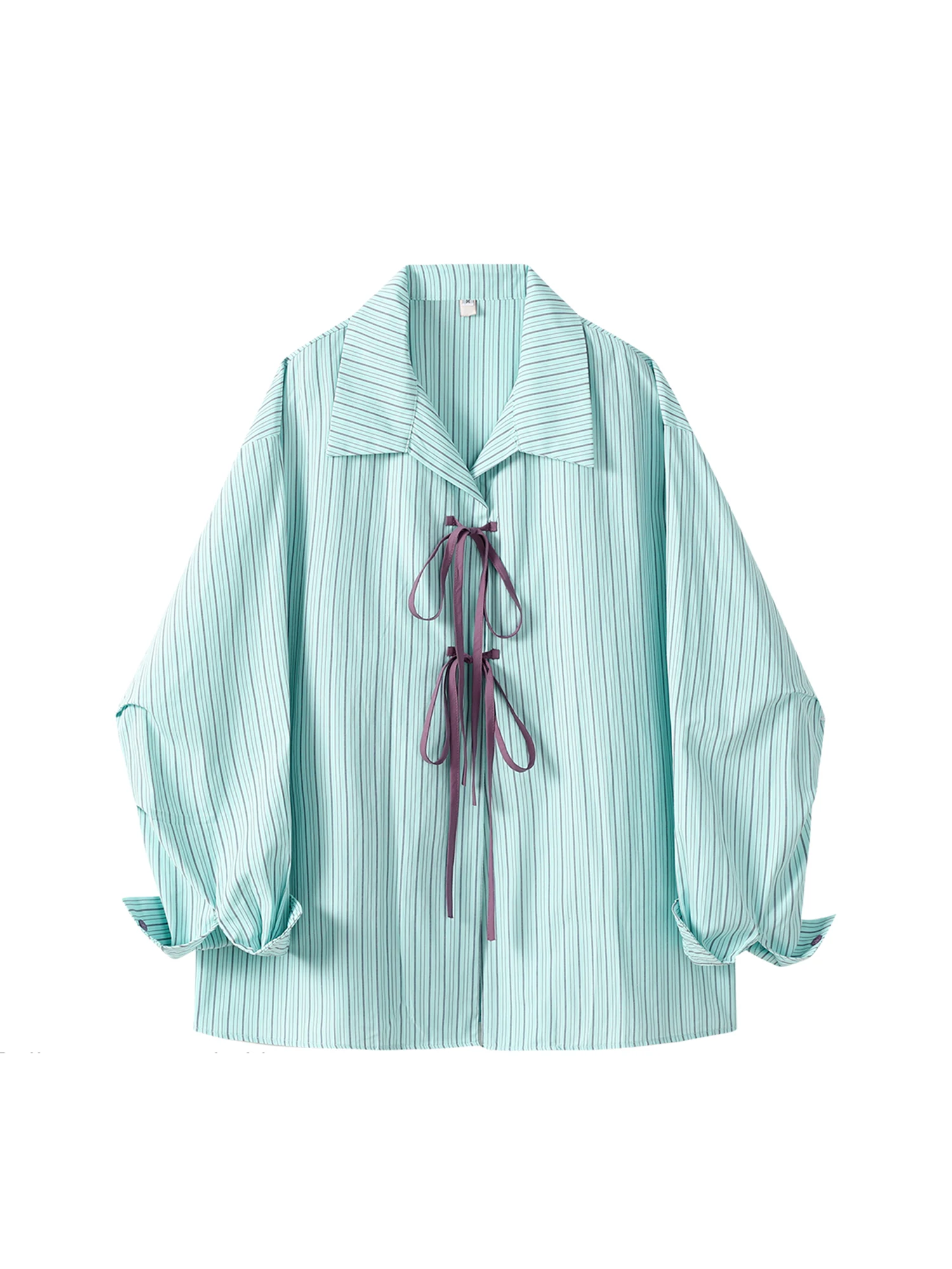 

Женские рубашки в зеленую полоску, блузки Y2k 2000-х годов, эстетичная винтажная рубашка в консервативном стиле с длинными рукавами, модная повседневная одежда, осень 2025 г.