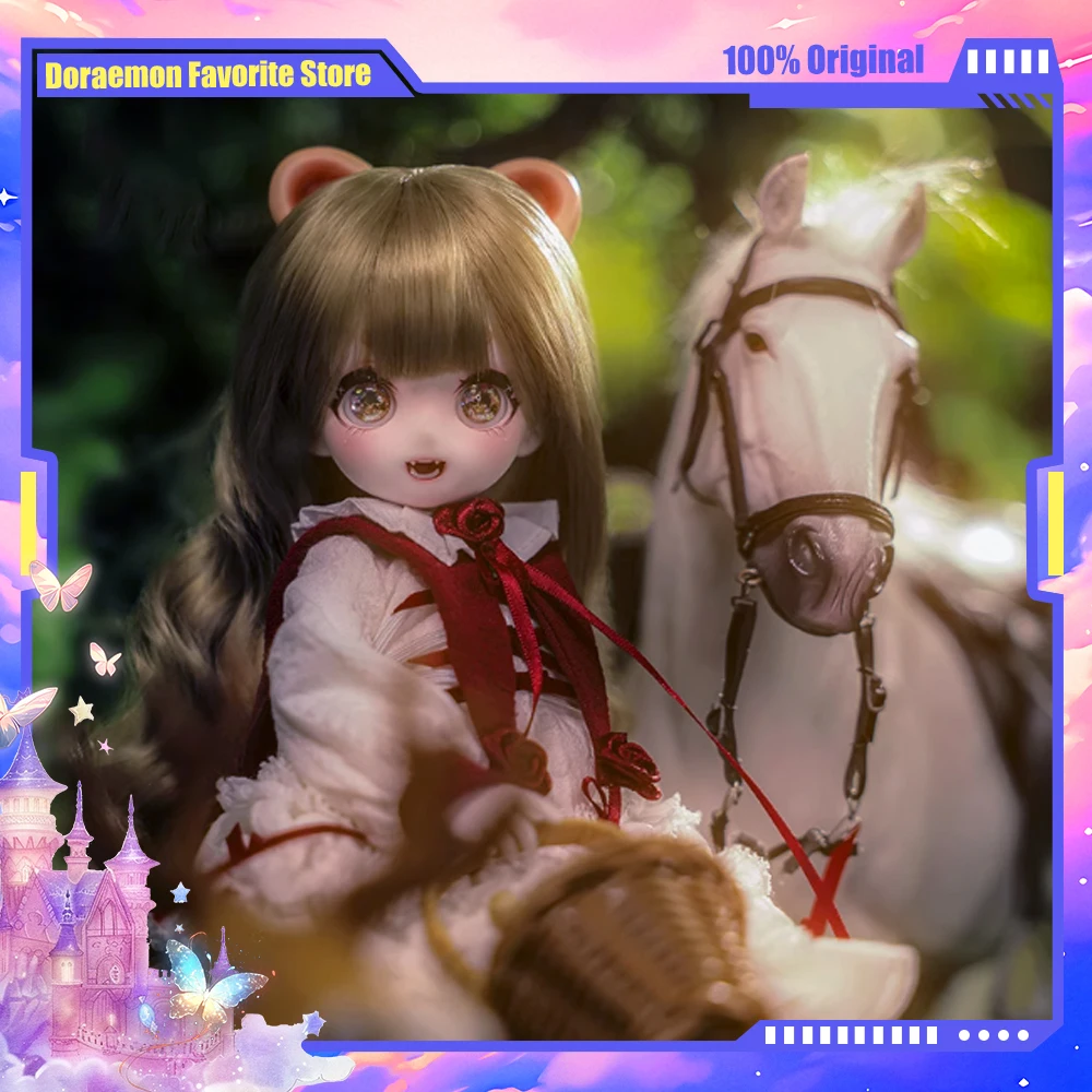 

Sakura BJD Doll 1/6 Fullset 31cm Cute Resin Ball Jointed Dolls Kawaii Handcraft Faceup Movable Magnet Animal Horn Dolls Gift