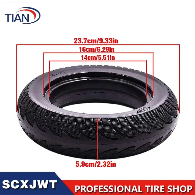 10x2.50 solid scooter tire, wear-resistant non pneumatic tire, used for replacing 6.5-inch electric scooter components