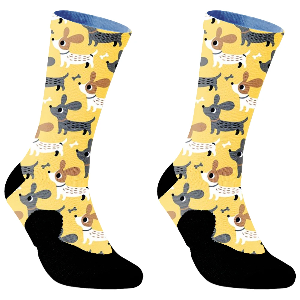 Fashion Irregular Styles Unisex Crew Socks Women Men Cotton Novelty Creative Cartoon Socks Gifts