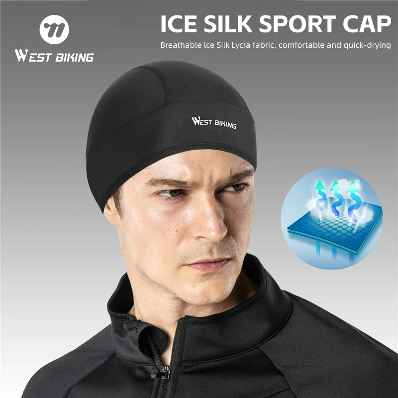 

WEST BIKING Весенне-летняя мотоциклетная шапка с защитой от ультрафиолета, подкладка для шлема, спортивная кепка, дышащее спортивное оборудование для бега на открытом воздухе, велоспорта