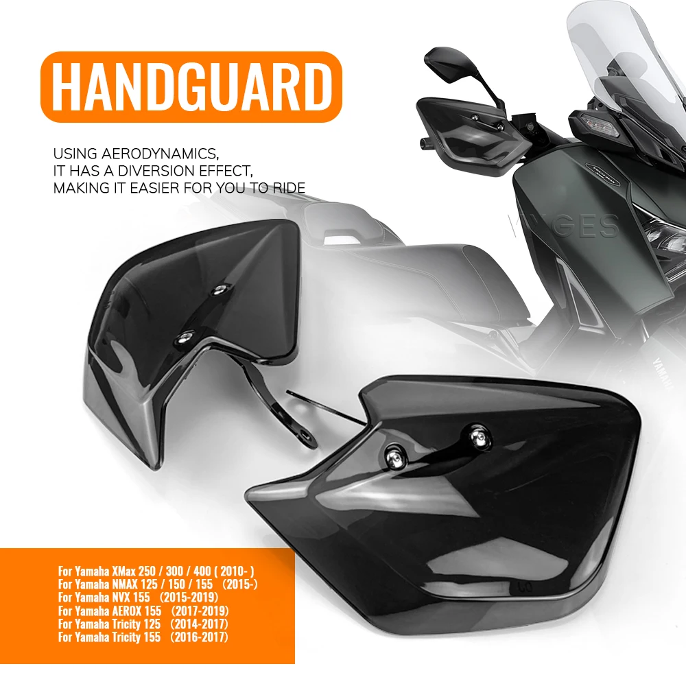 Motorcycle Handguard Shield For Yamaha X-MAX XMAX 250 300 400 2010- NMAX 125 150 155 2015- Hand Guard Protector Windshield