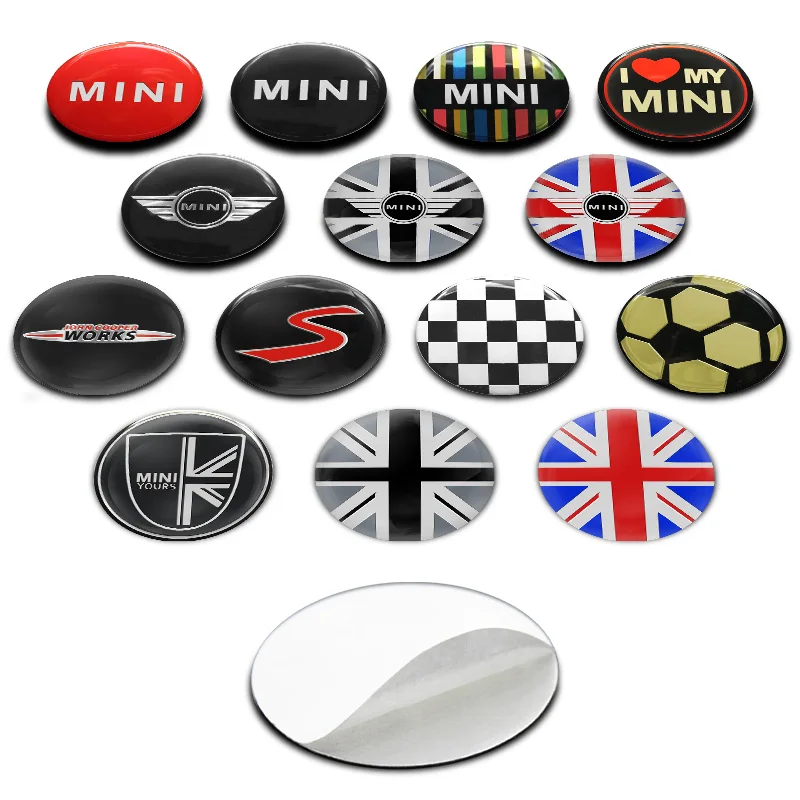 4pcs 52mm Epoxy Car Wheel Center Hub Cap Badge Emblem Sticker Auto Styling For Mini Cooper One S JCW R50 R53 R55 R56 R60 F55 F56