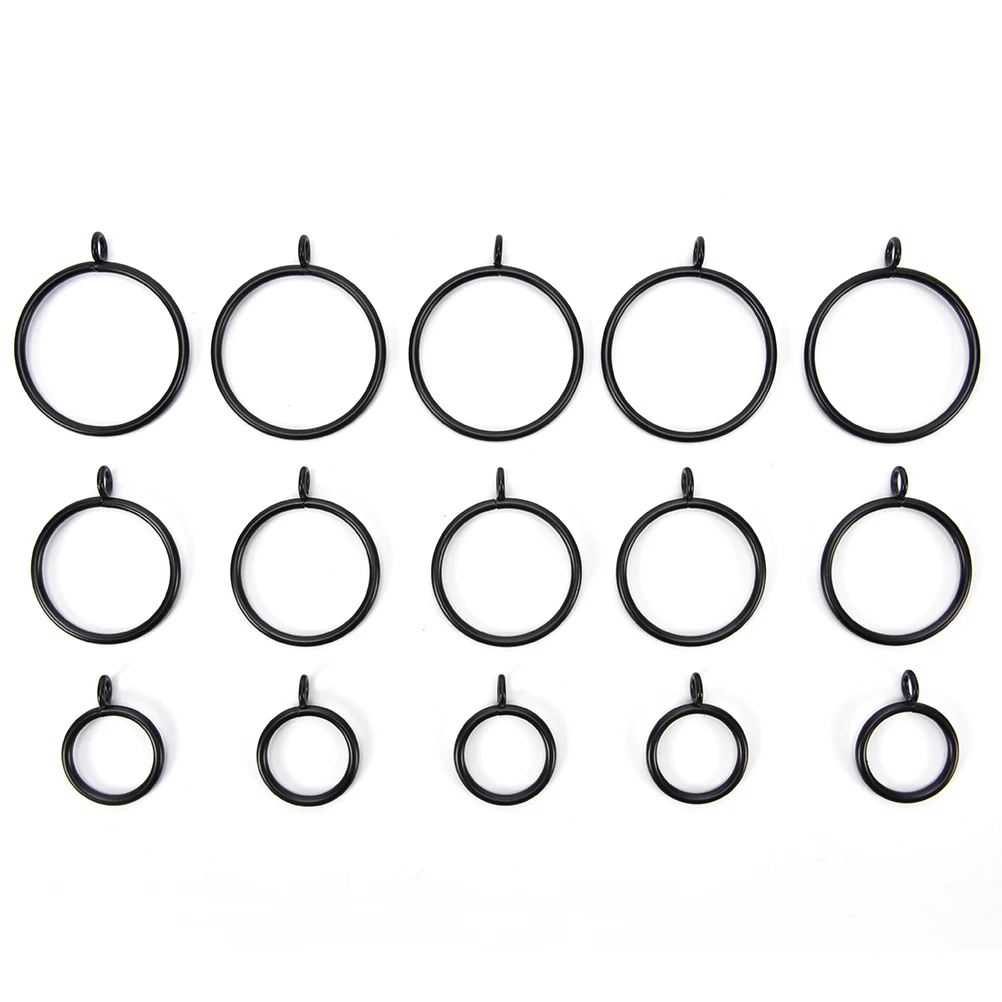 10pcs black metal curtain rings hanging rings for curtains and rods 25mm,28mm,38mm,45mm,55mm