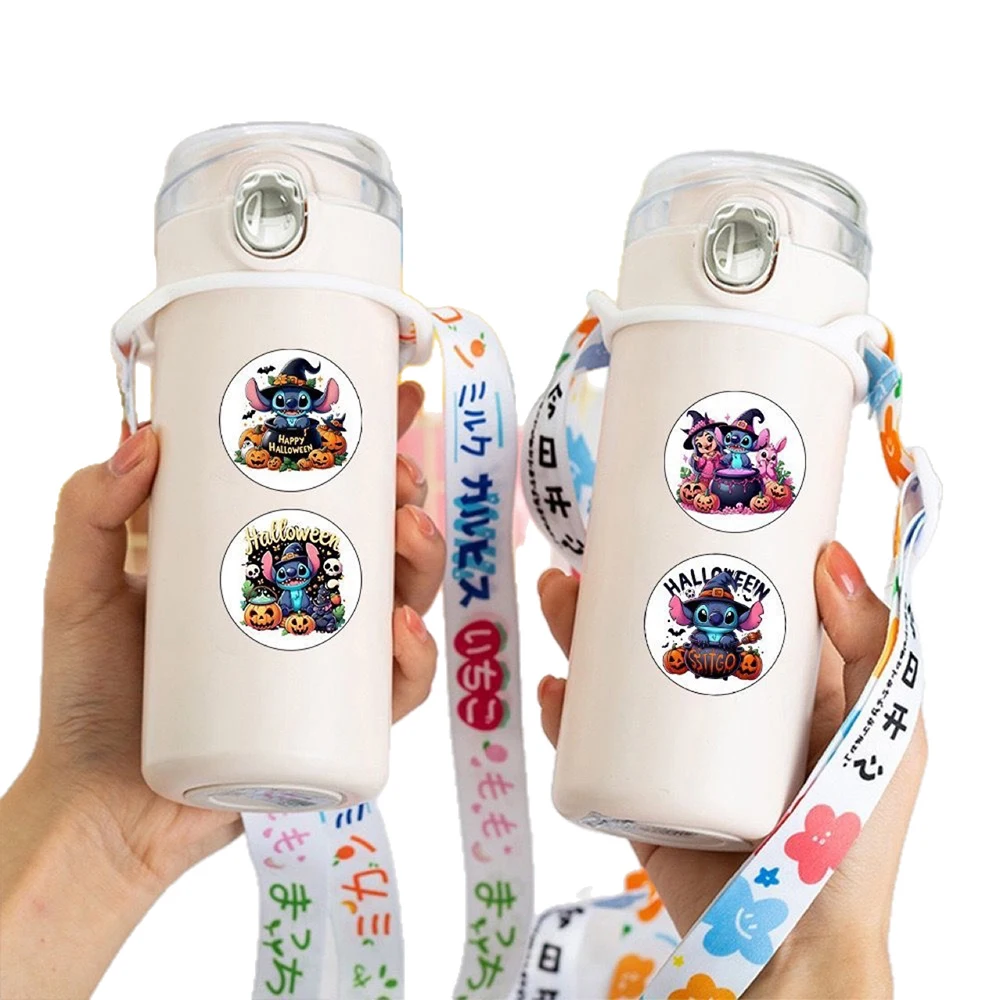 500pcs/롤 할로윈 스티치 디즈니 씰링 스티커 만화 크리 에이 티브 데칼 어린이 장난감 노트북 기타 전화 재미 있은 낙서 스티커