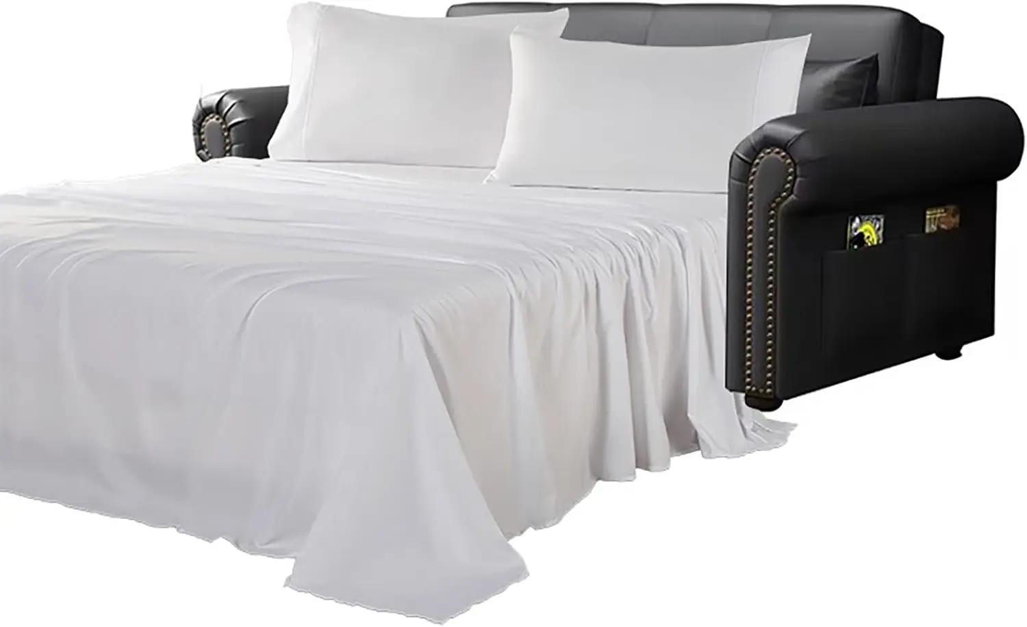 

Простыни для дивана Queen для спального дивана-кровати с 4-6 глубокими карманами, мягкие двойные матовые комплекты постельного белья из микрофибры 1800, состоящий из 4 предметов