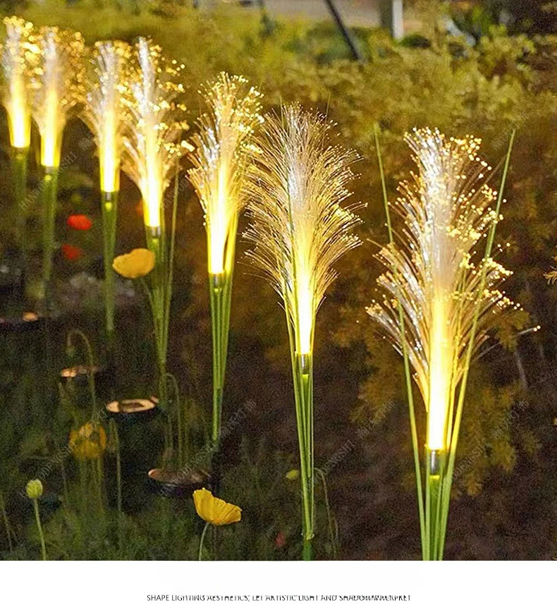 1~8PCS LED Solar Garden Lamp Waterproof Reed Light Outdoor Lawn Yard Garden Christmas Decoration Light Decor Solar Power Lights