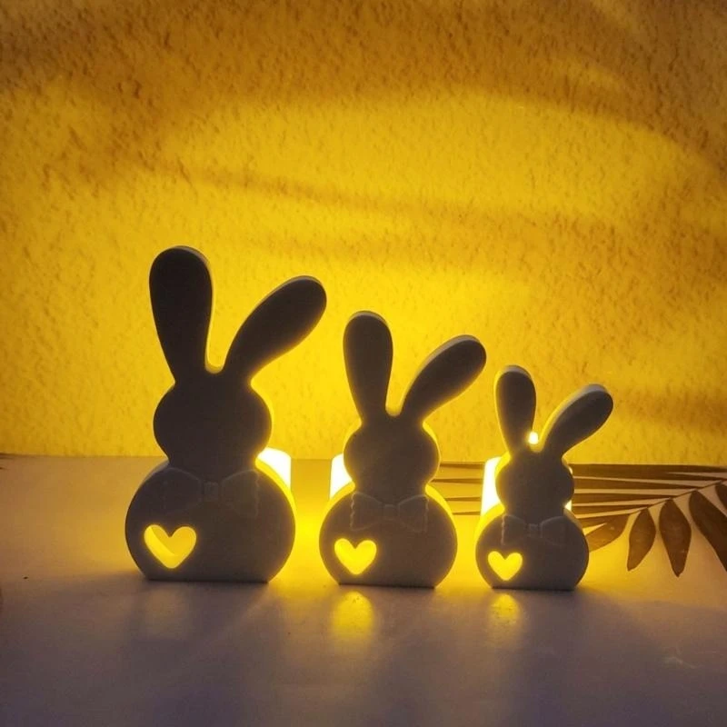 กระต่ายแม่พิมพ์ Easters Silicone Molds Ornament Castings Molds Plasters Molds KXRE