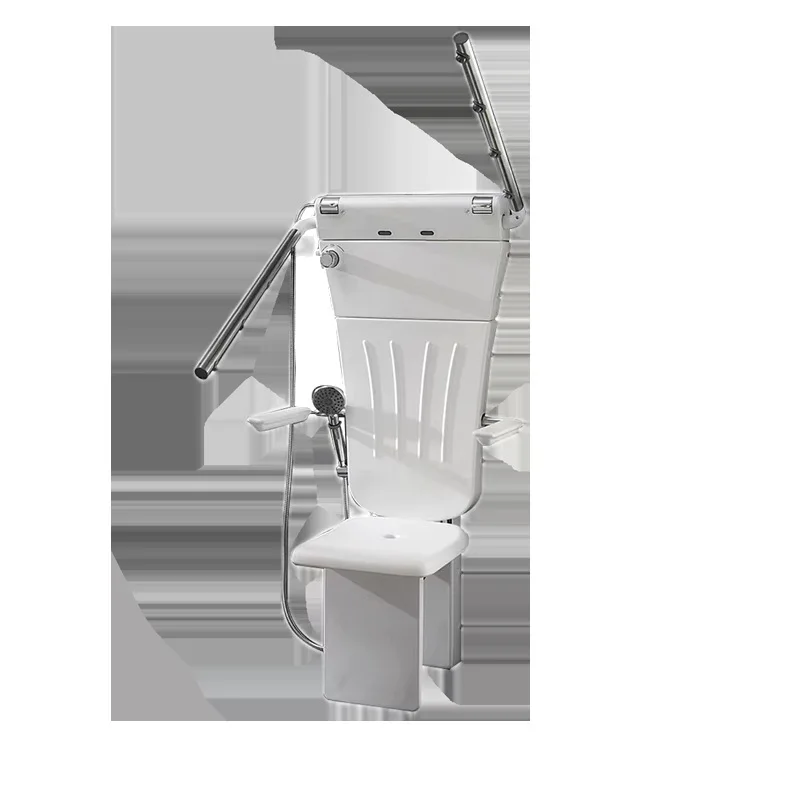 

Sitting shower the elderly constant temperature folding seat multi-function wall-mounted bath machine folding shower armrest