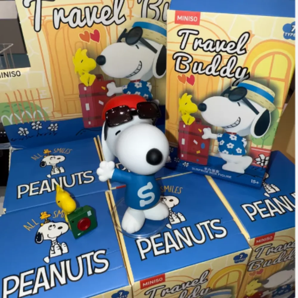 

Оригинальная в наличии Snoopy Travel Partners Series, коллекция слепых коробок, украшение ручной работы, милая игрушка, кукла, подарок на день рождения для девочек