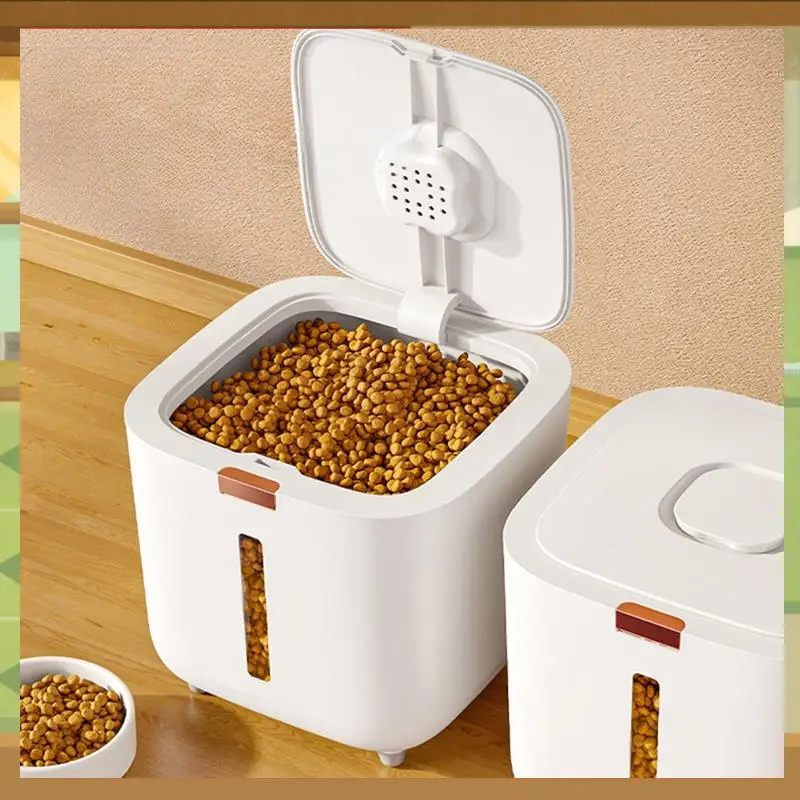 

Dog Food Storage Bucket Pet Food Storage Bucket Food Seal Moisture-Proof Cat Dry Bucket Storage Box Pet Snacks Boxes-BAAX