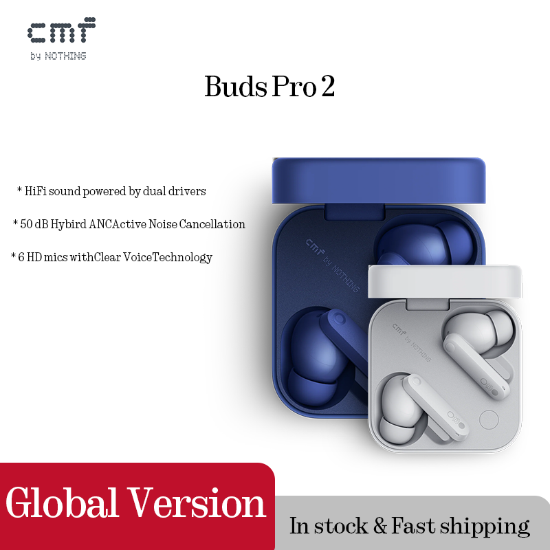  CMF Buds Pro 2 with 50 dB Hybrid Active Noise Cancellation 6 HD MICS 