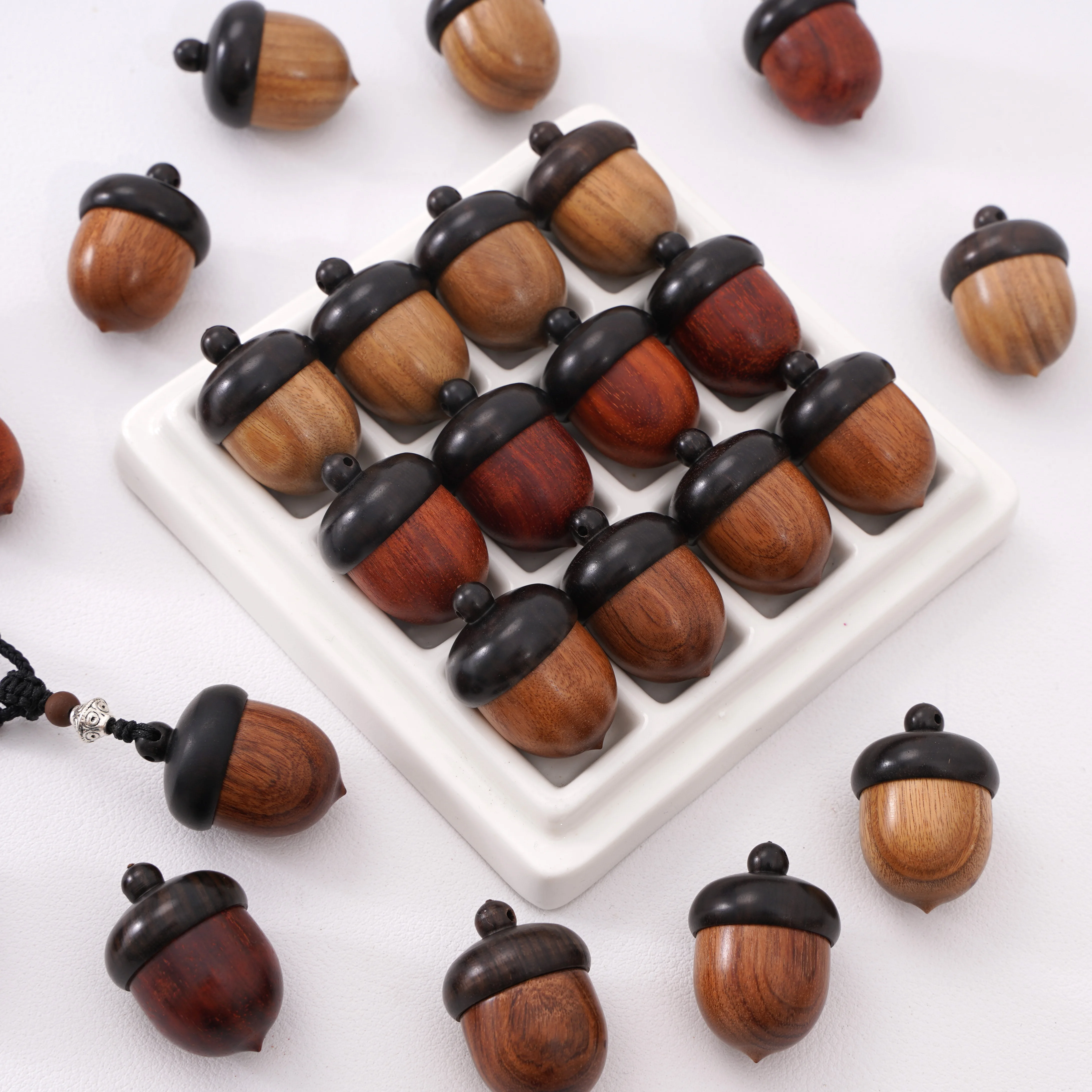 

1-3Pcs Sandal Wood Pinecone Shape Pendant Vintage Wooden Charms For Jewelry Making Crafts DIY Necklace Keychain Supplies 21x31mm