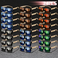 24 gafas de sol clásicas cuadradas UV400 para hombres y mujeres, conducción, pesca, coloridas, modernas, ligeras, para exteriores