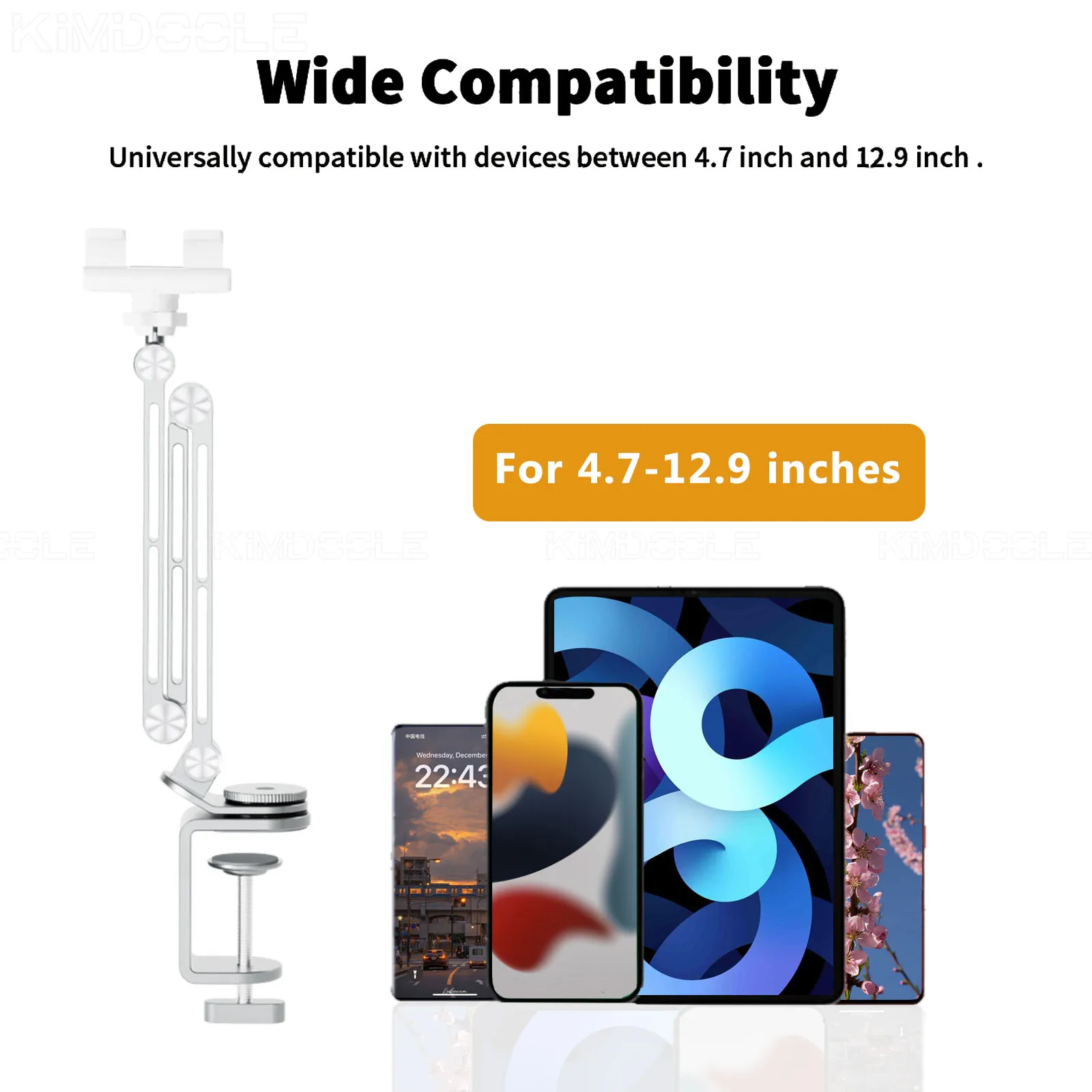 3 Rod Tablet Stand with 360 Rotation and Adjustable Angles Compatible With Tablets Phones and Laptops Portable and Foldable image 6