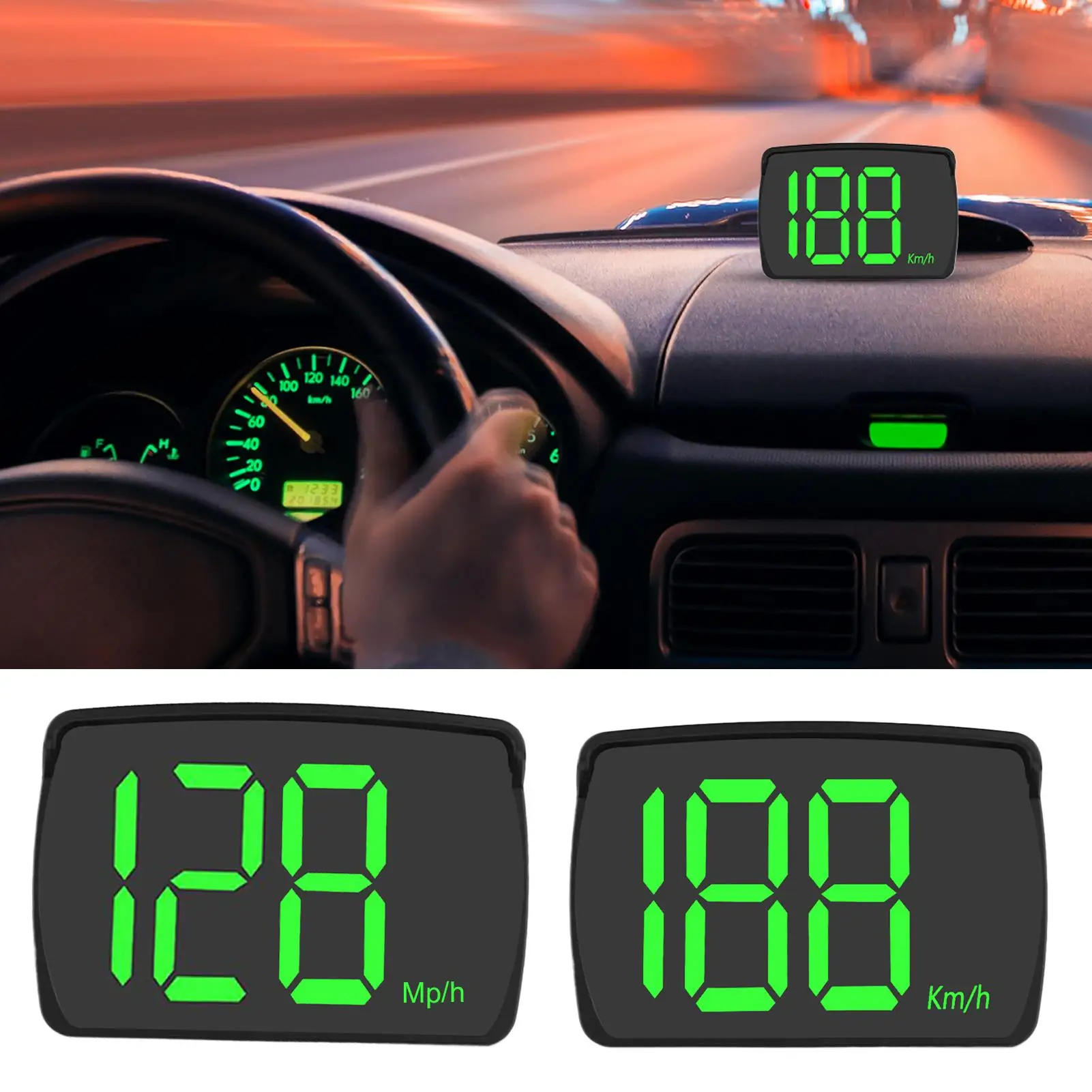 GPS-спидометр, автоматический HUD датчик, цифровой дисплей, лобовое стекло в реальном времени, GPS-спидометр для приборной панели, внедорожника, такси, гонки