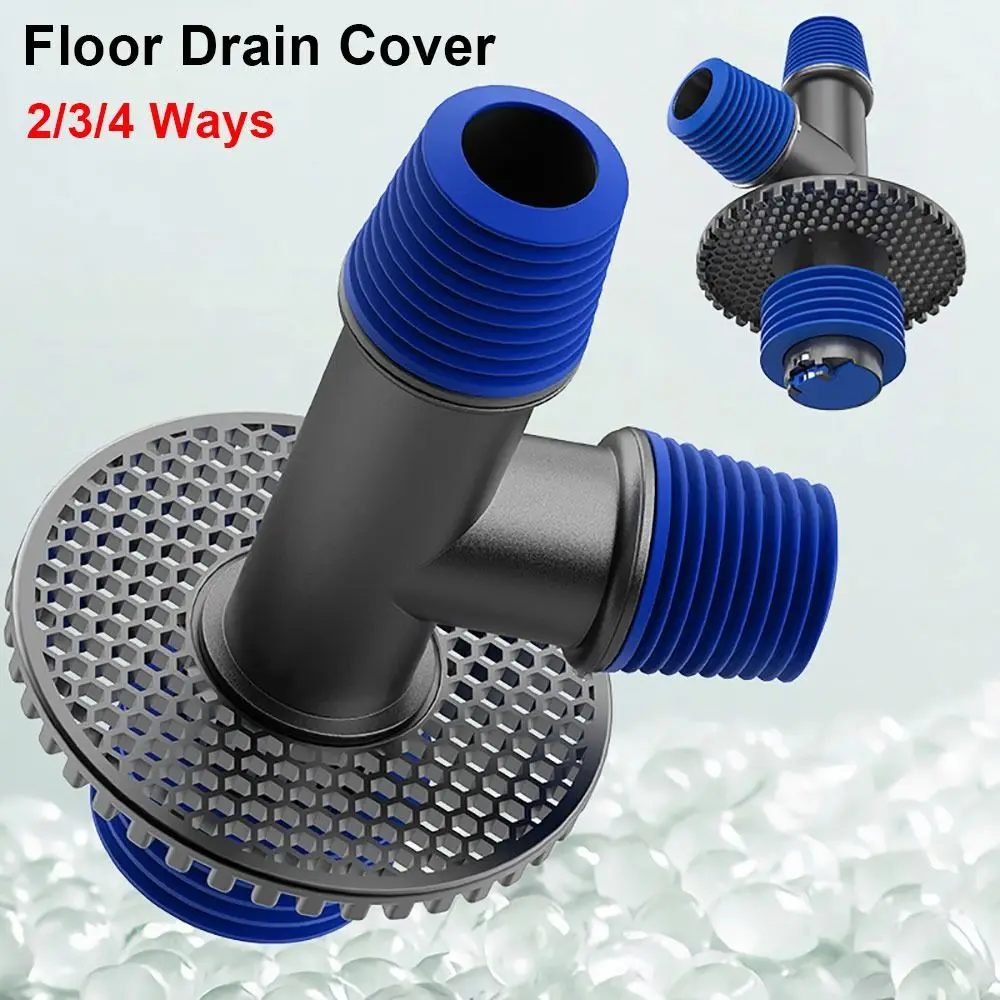 1Pcs Durable 2 in 1 Floor Drain Cover Universal 2/3/4 Ways Sewer Drain Connector Sink Sewer Washing Machine