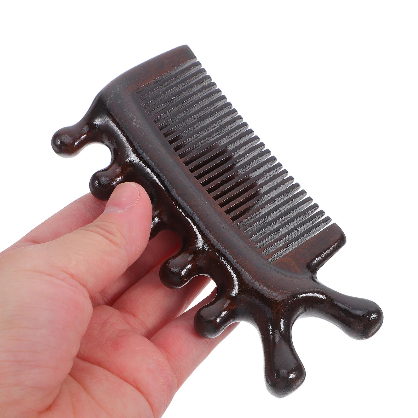 

Расческа-массажер для кожи головы из сандалового дерева с тонкими зубьями, многофункциональный деревянный распутыватель для волос и релаксации, терапия Гуа Ша