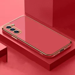 Plating Silicone Phone Case For Samsung Galaxy S24 S23 FE S22 S21 S20 FE Ultra Plus A05S A05 A15 A25 A35 A55 5G Soft Cover Funda