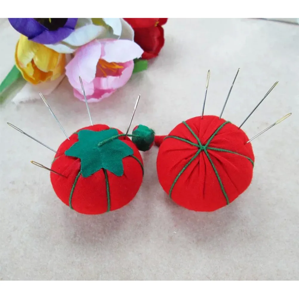 2 Pcs Sewing Tools Floral Pincushion Cushions Tomatillo Accessories Pins Needle Wrist