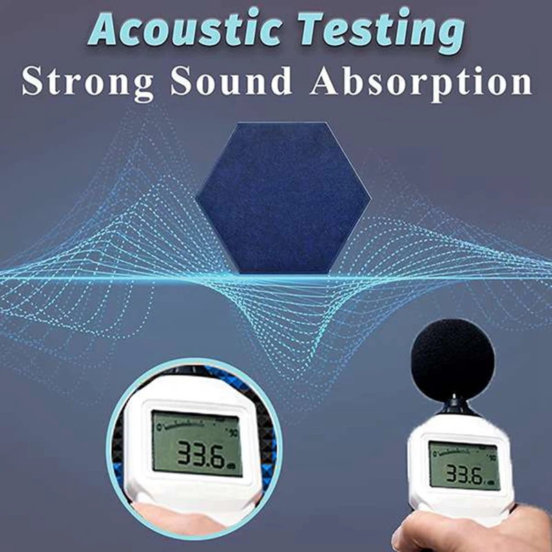 16 Pack Hexagon Acoustic Panels,Soundproof Wall Panels,Soundproofing Absorption Panel,Acoustic Treatment For Studio,Etc