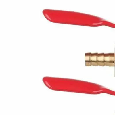 Inline Shut-off Valve Made of Brass with Hose Barb Connections Compatible with Water Oil and Compressed Air Systems