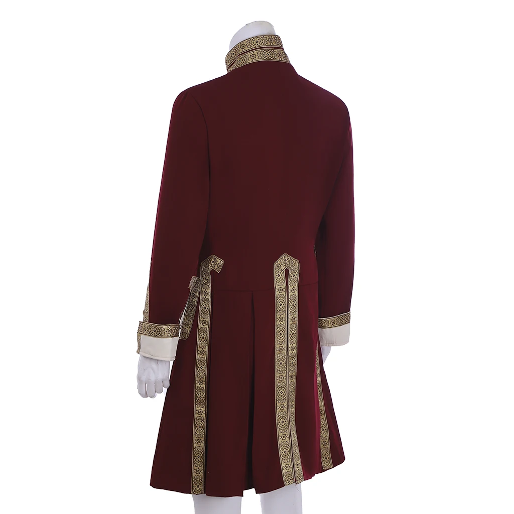 بدلة سترة ملكية لعصر النهضة في العصور الوسطى للرجال من القرن التاسع عشر ثوب مسائي معطف خلفي للحفلات الفيكتورية