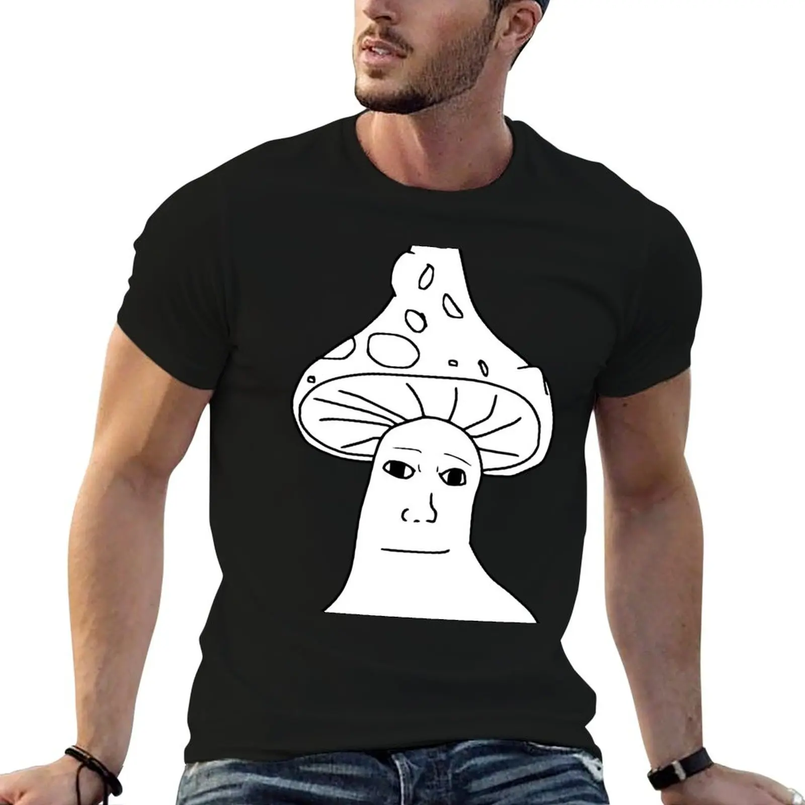 

man t shirts T-Shirt funny Shrigma Wojak luxury shirt / Male t Mushroom man
