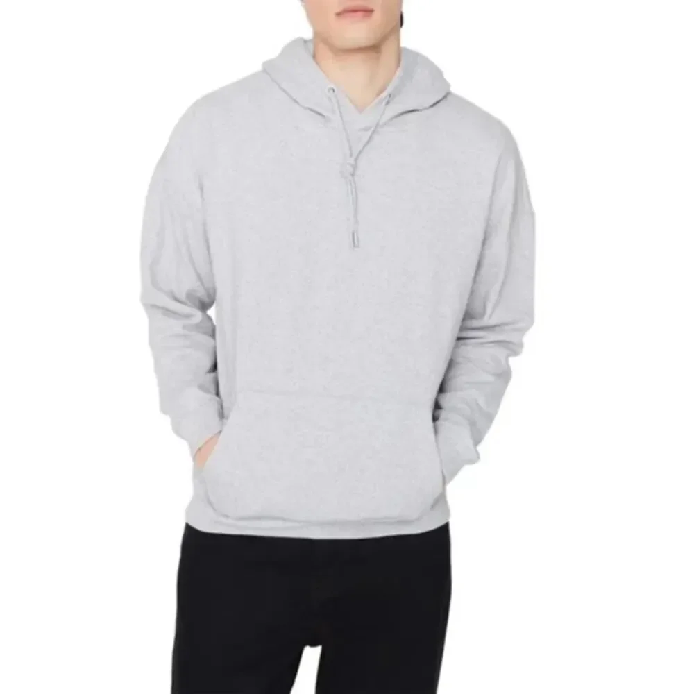 Spring/Fall Men\'s and women\'s plain black/grey hooded sweatshirts Street wear Running sweatshirts Casual loose hoodie pullovers