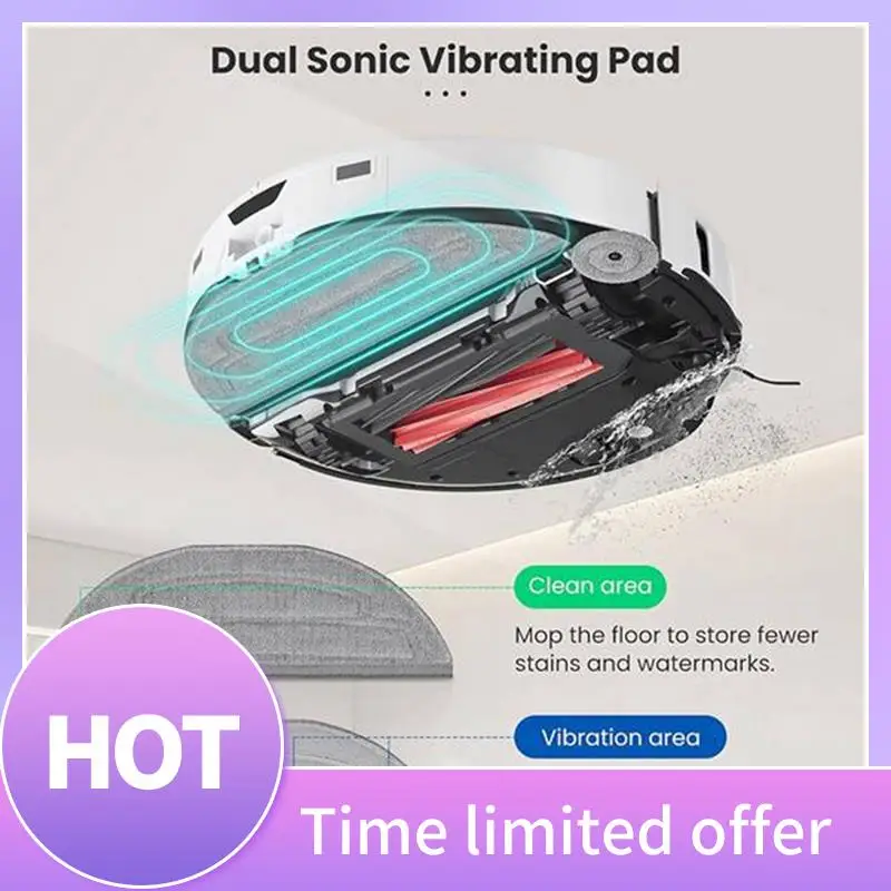 

B69C Mop Pads Refills For Roborock S8 Maxv Ultra/ G20S Robot Vacuum Dual Sonic Vibrations Modules Edge Mop Pads