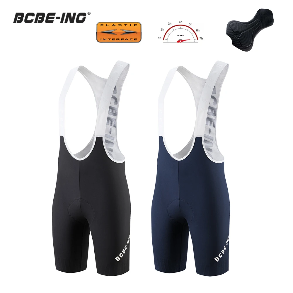 

BCBE-ING мужские велосипедные шорты с нагрудником Pro, итальянская подкладка с интерфейсом, 5-часовая езда, летние шоссейные велосипедные нагрудники, брюки, велосипедные шорты для горного велосипеда, колготки