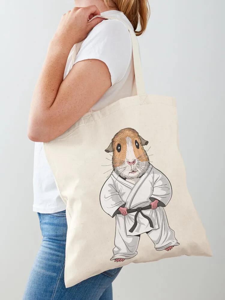 

Guinea Pig Karate Tote Bag custom tote bag canvas tote eco bag folding personalized