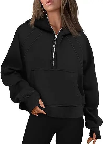 Sweat à capuche coupe ample pour femmes, vêtements transfrontaliers f fermeture éclair Fce doublé ort Sle 69, Streetwear confortable