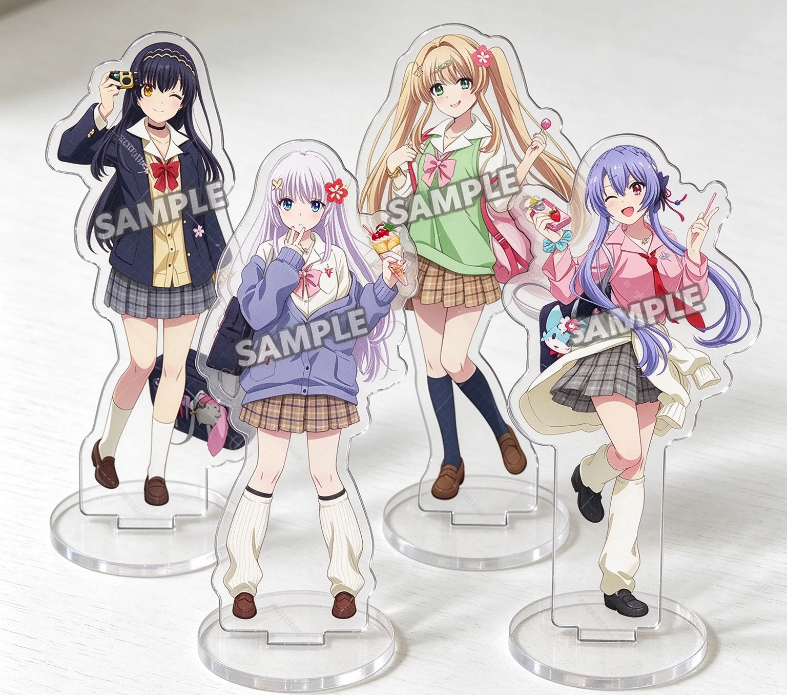 15cm Summer Pockets Acrylic Figure Stand Model Plate Desk Decorations Animation Peripheral Festivals Gifts Keychains